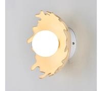 Genérico Iluminación de pared, Lámpara de pared LED resina cáscara huevo rota, hierro y PE, for niños, guardería, pasillo, estudio, escaleras, decoración del hogar, apliques interior(Yellow)