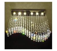 Genérico Iluminación de Techo Interior Lámpara de Cristal LED, lámpara Colgante Rectangular Hermosa del Restaurante del vestíbulo, Lámpara Colgante