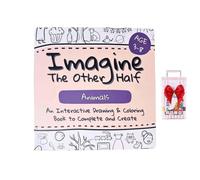 Genérico Imagina la otra mitad: Libro interactivo de dibujo y coloreado creativo para niños, mini libro para colorear con patrones cómodos de animales y el abecedario, libro de actividades (02#)