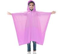 Genérico Impermeable NiñA,Poncho Impermeable Grueso con Botones De Color Liso para NiñOs Y NiñAs Primavera Verano Y OtoñO
