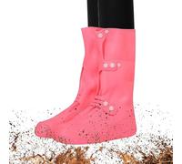 Generico impermeables reutilizables, de silicona elástica, para botas de lluvia, para nieve, barro, invierno, verano, viajes, jardinería, patio, trabajo, playa, Rosa