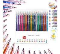 Genérico Implementarch Pens, Gettoreach Glitter Gel Pen Set, 8/12/18/24/36/48 Iridescent Glitters Gel Ink Pens Set, Fun GlitterPens for Adult Coloring Books Drawing (36PCS)