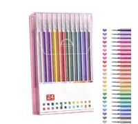 Genérico Implementarch Pens, Iridescent Glitters Gel Ink Pen Set, Smooth Writing and Precise Lines for Coloring, Doodling, And Note - Taking (24Pcs)