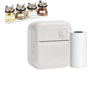 Generico Impresora de etiquetas térmicas inalámbricas | Impresora portátil de escritorio recargable con 1 rollo de papel, impresión térmica para pequeñas empresas, direcciones y etiquetas de envío,