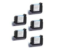 Genérico Impresora portátil JS12 600DPI Premier A Level, Secado rápido, impresión ecosolvente, Altura de 12,7mm, Impresora de inyección de Tinta, Cartucho de Tinta Colorido(Black-5pcs)