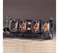 Genérico IN-12 Nixie Tube Clock, DIY LED 4-bit Digital Clock, with RGB Visual Effects, 12/24 Hour Switching, USB Type-C Connection, Desktop Creative Ornaments