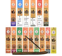 Genérico Incienso Natural Ecológico, Incienso Orgánico sin Tóxicos, Incluye: Palo Santo Salvia Blanca, Canela, Lavanda, Meditación, Ruda, Aromaterapia + Quemador 12x18g