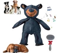 Genérico Indestructible Bear,Resistant Squeaky Bear Dog,Indestructible Plush Toy For Heavy Chewer,Training Interactive Play Toys For Dogs (1Pcs)