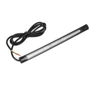 Genérico Indicador universal para motocicleta con 32 LED Indicador de freno y señal de giro Luz trasera bicolor Barra modificada Luces traseras de freno para motocicleta