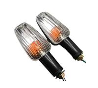 Generico Indicatori per moto 1 par de giros motocicleta para luz señal ABS, indicadores, lámpara intermitente para CB400 SuperFour 99-04 CB1000 CB1300 X4(White Lens)