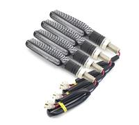Generico Indicatori per moto 2 pares de giros universales para motocicleta, indicador luz intermitente, ámbar Flexible, para Moto(Carbon)