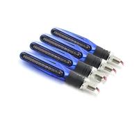 Generico Indicatori per moto 2 pares de giros universales para motocicleta, indicador luz intermitente, ámbar Flexible, para Moto(Azul)