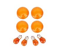 Generico Indicatori per moto 4 Uds. Indicador de para giro motocicleta para cubierta lente luz señal para Harley para Sportster 883 1200 para Touring para Road King para Dyna para Softail(Amarillo)