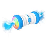 Genérico Indoor Cat Teaser Toy, Motorized Toy for Cats, USB Cat Teaser, LED Feather Cat Toy, Automatic Cat Feather Teaser, Cat Toy with Bells and Lights, USB Rechargeable Toy, LED Motorized Cat Toy