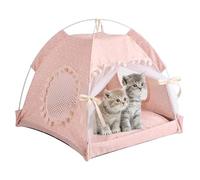 Genérico Indoor Cat Tent House - House Kennel ¦ Pet Bed with Small Floral Pattern, Soft Cats Houses Bed with Elevated Stand, Small Cat Cushion, Cats Lounger for Great Comfort