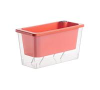 Genérico Indoor Plant Pot - Rectangular Cultivation Box for Flowers, Ventilated Base for Root Aeration Mechanism, Automated Hydration Supply Composition, Plant Container for Home and Office Display