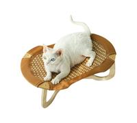 Genérico Indoor Rattan Cat Chair - Raised Cooling Bed with Scratch Resistant Design, Comfortable Kitten Sleeping Pad for Cats, Suitable for Living Room, Balcony, or Floor Relaxation. 23.23 Inches