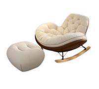 Genérico Indoor Rocking Chair with Foot Rest - Cozy Arm Chair and Ottoman Set for Bedroom, Nursing, Living Room - Comfortable Reading Chair Color