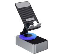 Genérico Induction Bracket Speaker with 360° Rotation, Rechargeable Wireless Sound Amplifier Stand for Business Trip Home Travel Camping Outing, No Needed Entertainment Tool for Phones and Devices