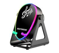 Genérico Induction Speaker - 180-degree Rotation with Light Stereo Sound Amplifier, Cell Phone Stand with Speaker Charger for Christmas Birthday Stocking Stuffers Men Teen Girls Boys Women Adults