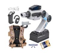 Generico Inductive Robot Arm Toy Launcher - ABS 29,5 x 9,5 x 25,5 cm Shoulder Mounted Tracking System - 360 Degree Rotating Interactive Mechanical Arm For Role Play Training Recreation - Hands Free