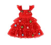 Genérico Infant Toddler Baby Girl Christmas Dresses Christmas Tree Costume Princess Sleeveless Tutu Dresses Xmas Clothes