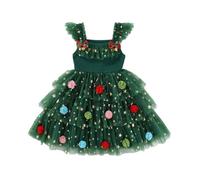 Genérico Infant Toddler Baby Girl Christmas Dresses Christmas Tree Costume Princess Sleeveless Tutu Dresses Xmas Clothes