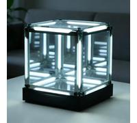 Genérico Infinite Space Abyss Lamp, 4D Infinity Mirror Cube LED Lights with Touch Dimming, USB-C Rechargeable Creative Acrylic Hypercube Light for Gaming Desk,Futuristic Room Decor