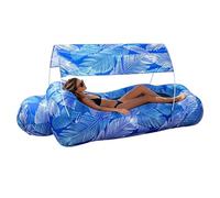 Genérico Inflatable Air Lounger - Camping Lounger Air Sofa with Sun Shade No Pump Blow Up Couch Waterproof Outdoor Portable Sofa For Camping with Canopy Sunshade