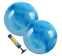 Genérico Inflatable Bouncy Ball, 22cm Large PVC Material, Manual Pump Set, Portable Recreational Toy, Group Play Activity, Park Fun, Colorful Jumping Ball, Air Filled Gear
