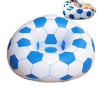 Generico Inflatable Chair Socce r Theme with Built-In Pump | Inflatable Bean Bag Chair for Camping Outdoor Festival Living Room Pool Travel Backyard Lounging