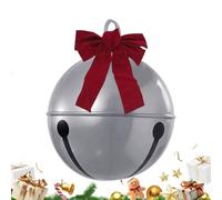 Genérico Inflatable Christmas Ornaments, Giant Bow Bell Inflatables, 23.62-Inch Christmas Ball for Holiday Decor, Indoor/Outdoor Party Decoration, Home, Lawn, Garden, Yard, Porch, Red