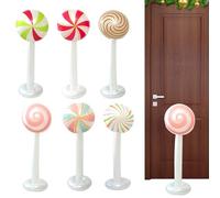 Genérico Inflatable Christmas Ornaments - Large 6 Pieces for Outdoor Yard Porch | PVC Material with Lollipop Design, 3.9ft Tall Holiday Decor, Lawn Patio Home Office School Winter New Year Party Fun