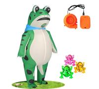 Genérico Inflatable Frog Costume, Blow up Frog Costume Adult, for Kid and Adult,Halloween Cosplay Outfit, with Air Pump (Green,S)