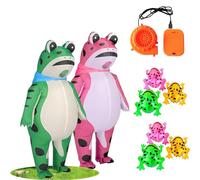 Genérico Inflatable Frog Costume, Blow up Frog Costume Adult, for Kid and Adult,Halloween Cosplay Outfit, with Air Pump (2pcs Green+Pink,M)