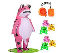 Genérico Inflatable Frog Costume, Blow up Frog Costume Adult, for Kid and Adult,Halloween Cosplay Outfit, with Air Pump (Pink,S)