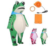 Genérico Inflatable Frog Costumes for Adults, Frog Costume Inflatable, Funny Full Body Frog Costume Adult/Child with Blower (Green,XS)