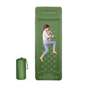 Genérico Inflatable Sleeping Pad - 4.3 Inch Thick Camping Mat with Foot Pump, 40D Nylon TPU Mattress, Portable Air Bed, Waterproof Tent Hiking Backpacking Travel Car Usage Supply Accessory Set