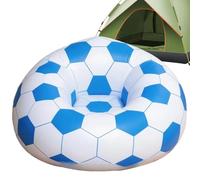 Genérico Inflatable Soccer Sofa | PVC 105x80cm Built-In Pump Quick Inflation | Portable Air Couch | Indoor Outdoor Game Night Lounge Chair with Foot Pump