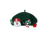 Genérico Inglés Hombre Lindo Navidad Beret Cap With Decoration Shiny Wool Artist Hats Hechicero Hombre (GN2, M)