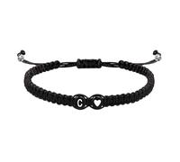 Genérico Initial Armband Damen | Pärchen Armbänder mit Herz | Verstellbares Herren Initial Armband | Bracelet Lettre Initiale | Bracciale Iniziale Coppia | Pulsera de Iniciales | For Boys Girls 2026