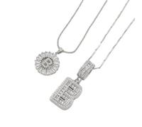 Genérico Initial Letter Pendant Necklaces,Letters Necklaces Gifts for Women,Two Initial Name Alphabet A-Z Letter Gift(Silver,D)