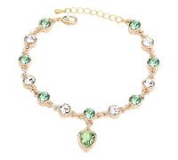Genérico inoxidable apilable Valentin 4 cuarzo joyería surtida pulsera de amor europea y americana encantos colores joyería, talla única, Vidrio, No Gemstone