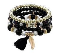 Genérico inoxidable y natural pulseras pulsera joyería cadena Beaded pulsera Multi Color Bridesmaid Accessories 2 Valentine pulsera anillos, talla única, Plástico, No es una piedra preciosa