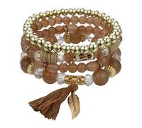 Genérico inoxidable y natural pulseras pulsera joyería cadena Beaded pulsera Multi Color Bridesmaid Accessories 2 Valentine pulsera anillos, talla única, Plástico, No es una piedra preciosa