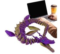 Genérico Inquieto De Dragón 3D - Dragones 3D con Articulaciones Flexibles, Escultura Mítica del Mar del Dragón Articulada, De Escritorio Sensorial Impreso Premium para Niños, Adolescentes Y