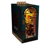 Genérico Inserto de Nook Book - Kit de Diorama de Madera, de luz LED | Edificio de Modelo en Miniatura 3D Realista, decoración de Proyecto de Artesanía Creativa de Calle