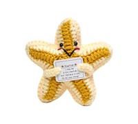 Generico Inspiring Plush, Starfish Plush Toy, Inspirational Knitted Doll, 3.94 Inches, Soft Cute Positive Companion, School Ornament for Kids Girls Boys, Birthday Gift Idea, Decor