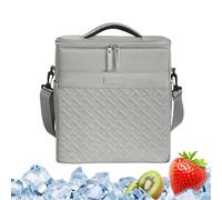 Generico Insulated Food Carrier, Waterproof Meal Tote, Portable Chill Lunch Bag, Large Capacity Cooler Handbag, Multicompartment Travel Food Storage for Picnic Outdoor Trips 11.81x8.66in