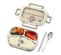 Genérico Insulated Food Container, Leak-Proof Divided Lunch Box, 9,06 pulgadas Stainless Steel Spoon & Chopsticks, Odor-Resistant Microwave Warmer for Adults, Beach Hospital Backpacking Use